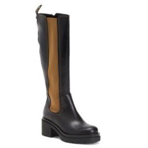 Scotch and Soda Black and Brown Tall leather Chelsea Boot